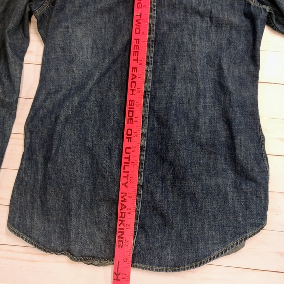 SOLD Ralph Lauren fitted denim shirt women's small - Picture 13 of 14